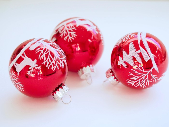 Glass christmas ornament balls