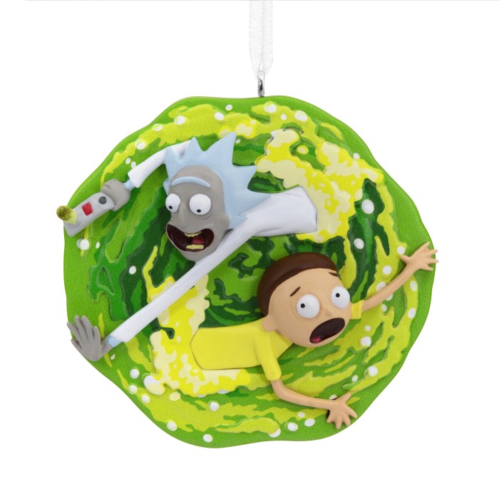 Rick and morty christmas ornament