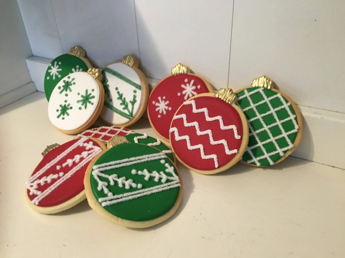 Christmas ornament sugar cookies